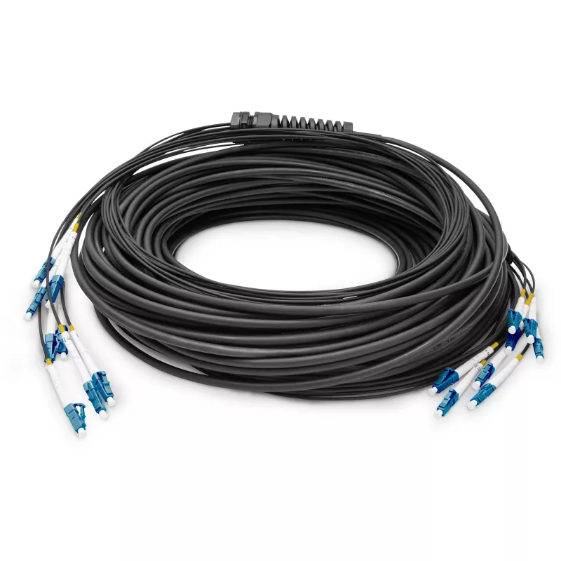 DIGITUS vooraf geassembleerde Fibre Optic Universal Breakout-kabel, singlemode OS2, 8 vezels, LC/UPC - LC/UPC