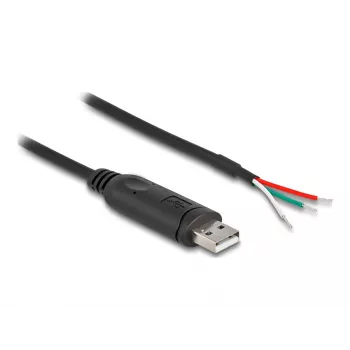 DELOCK adapterkabel USB 2.0 Type-A naar serieel RS-485 2 m zwart