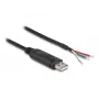 DELOCK adapterkabel USB 2.0 Type-A naar serieel RS-485 2 m zwart