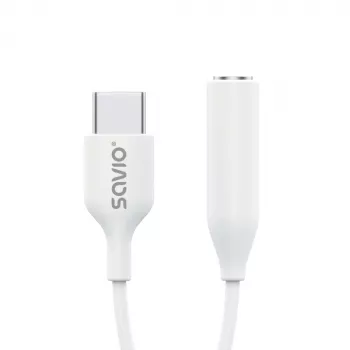 USB Type 3.1 C (M) – jack 3,5mm (F) audio-adapter wit SAVIO AK-52