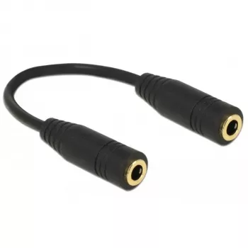 DeLOCK - audio-omkeeradapter - 4-polige mini-stekker (M) naar 4-polige mini-stekker (M) - 13cm - zwart (65896)
