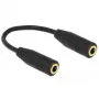 DeLOCK - audio-omkeeradapter - 4-polige mini-stekker (M) naar 4-polige mini-stekker (M) - 13cm - zwart (65896)