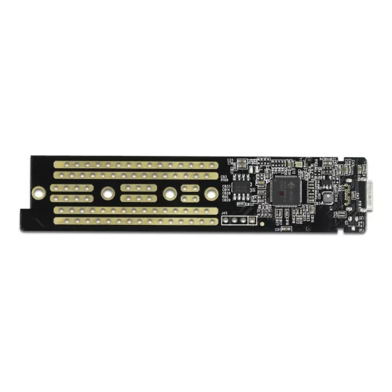 SSD-behuizing DeLOCK 42620 externe behuizing voor M.2 NVMe PCIe SSD met USB Type-C-bus, transparant