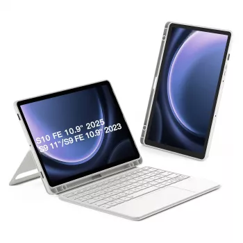 Folio-hoes met Bluetooth-toetsenbord Inateck N0064 voor Samsung Galaxy Tab S10 FE/S9 FE/S9 27,9 cm (11 inch) QWERTZ, 2 standmodi, 500 mAh