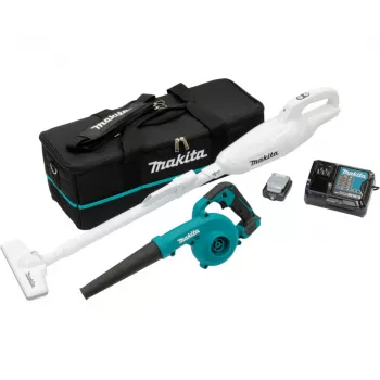 Accucombikit CLX245SAX1, 12 volt, bladblazer blauw/zwart, lithium-ionaccu 2,0 Ah, accustofzuiger en accubladblazer