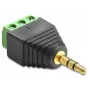 Adapter DeLOCK 65419 3,5 mm 3p zwart groen zilver