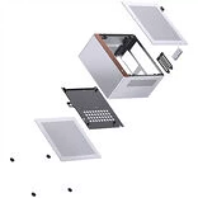 Computerbehuizing Jonsbo NV10 Mini ITX - zilver