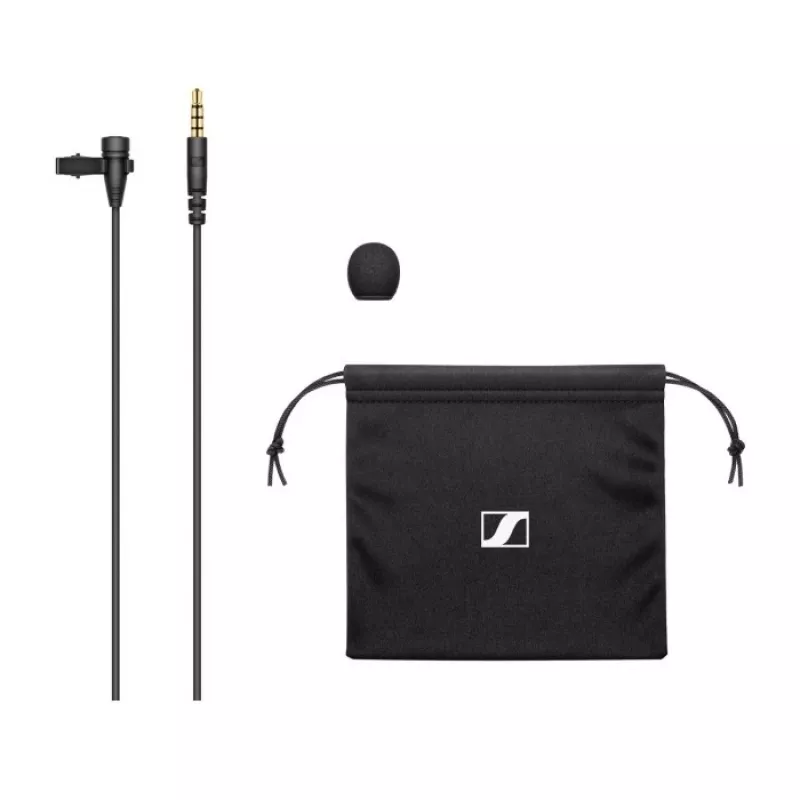 Lavalier-microfoon Sennheiser XS LAV MOBILE, opsteekbare condensator, omnidirectioneel, 2 m kabel, 3,5 mm, 50–18000 Hz, 19 g, zwart