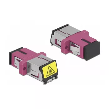 Glasvezelkoppeling DeLOCK 86891 SC simplex bus naar SC simplex bus multimode violet