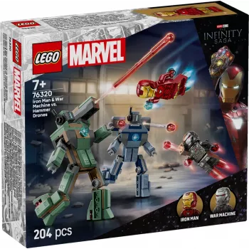 Constructiespeelgoed LEGO Marvel Super Heroes Iron Man War Machine set 76320, 204 onderdelen, 2 minifiguren, 100 mm hoogte