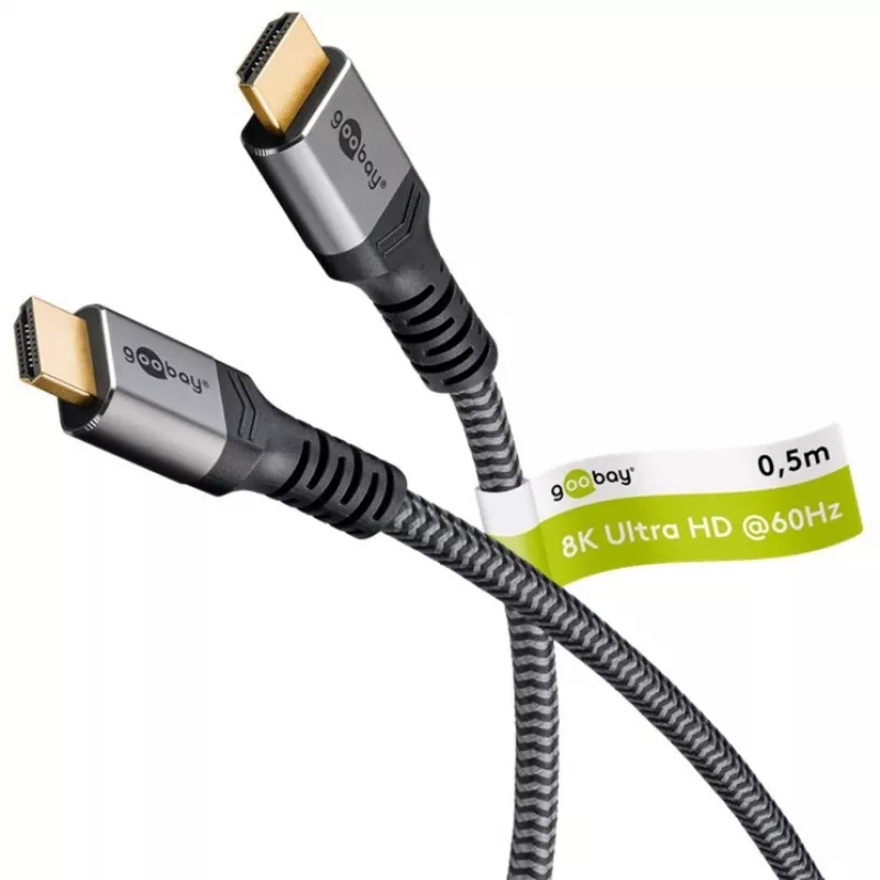 Goobay 64999 HDMI-kabel 0,5 m HDMI type A (standaard) grijs (64999)