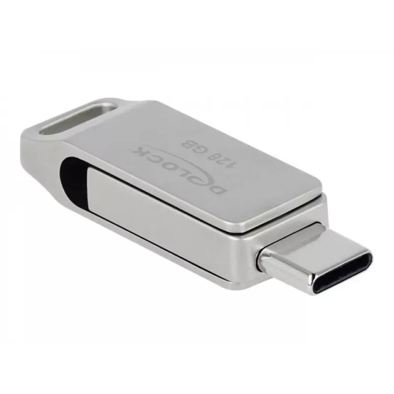 USB-flashstation DeLOCK 128 GB USB-C Type-A draaibaar model