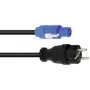 Netkabel PSSO POWERCON 5m H07RN-F 3G1.5 – netkabel met PowerCON-stekker, 5 m lengte, H07RN-F-rubber, 3×1,5 mm²