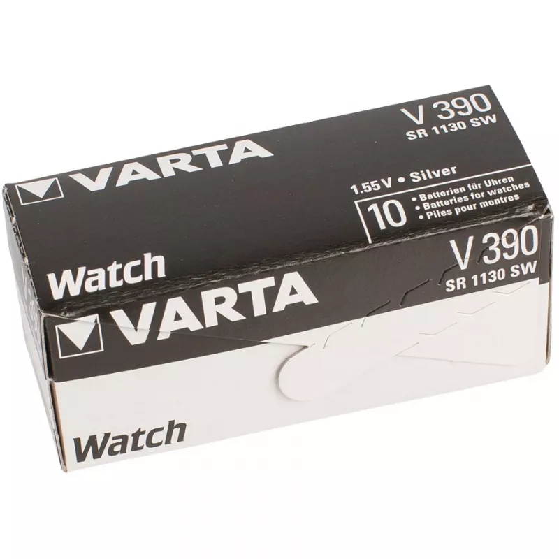 VARTA zilveroxide horlogebatterij, V390 (SR54), 1,55 volt, 80 mAh (00390 101 401)