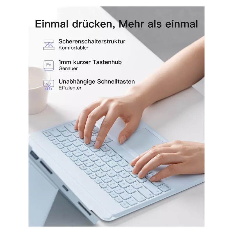Toetsenbord Inateck KB04118_BLUE voor iPad Air 6 Pro 12 13