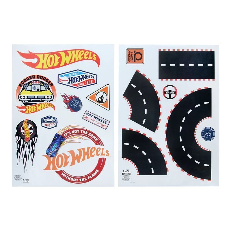 Muursticker Paladone Hot Wheels Personalisation PP13745HW — decoratieve zelfklevende stickers voor kinderkamer