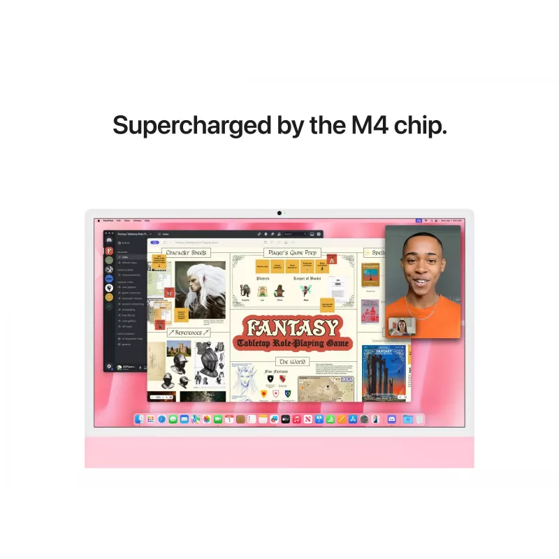 iMac 24 Retina 4.5k display M4, roze, M4 (10-CPU/10-GPU), 24GB, 512GB, standaardglas, Touch ID, Duits, Gigabit Ethernet, Magic Mouse, MD2U4D/A