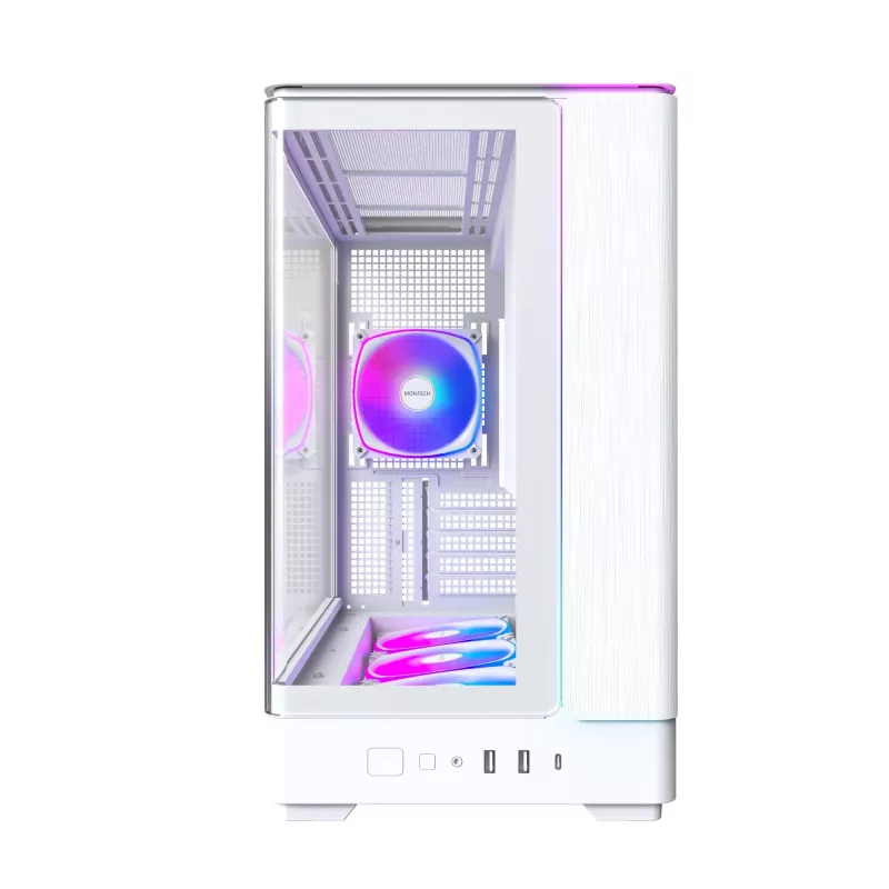 Pc-behuizing Montech KING 15 PRO wit — Micro ATX / Mini-ITX, Midi Tower