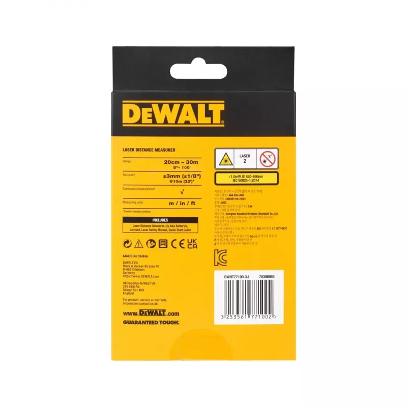 DeWALT DWHT77100-XJ afstandsmeter