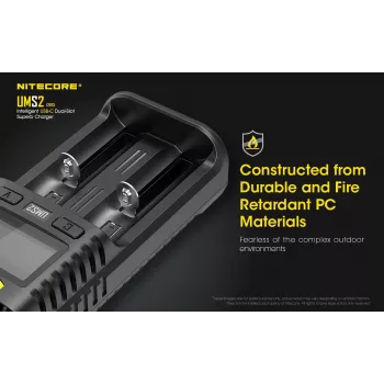 Nitecore UMS2 accu-oplader huishoudbatterij DC lithium-ion nikkel-cadmium