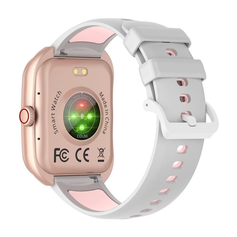 Smartwatch Colmi P86 roségoud met hartslagmeter, waterdicht
