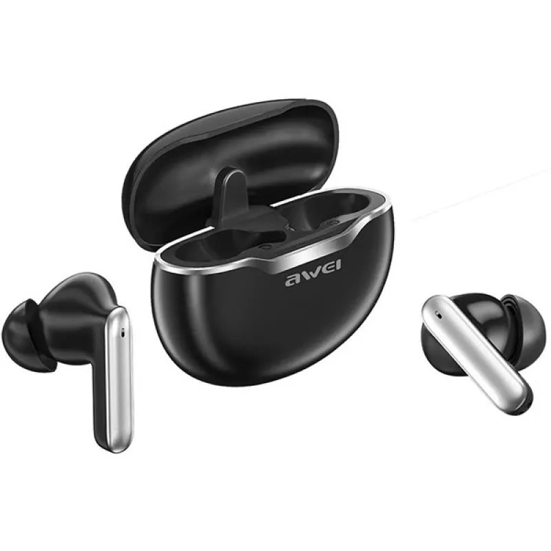 Awei koptelefoon Bluetooth 5.3 T50 TWS oplaadcase /zwart