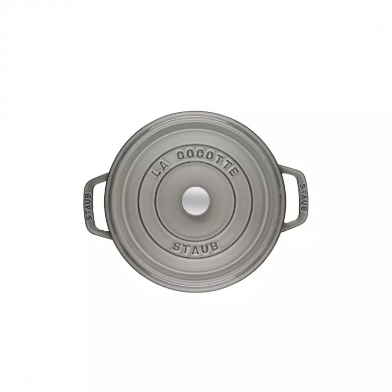 Cocotte Staub 20 cm grijs gietijzer