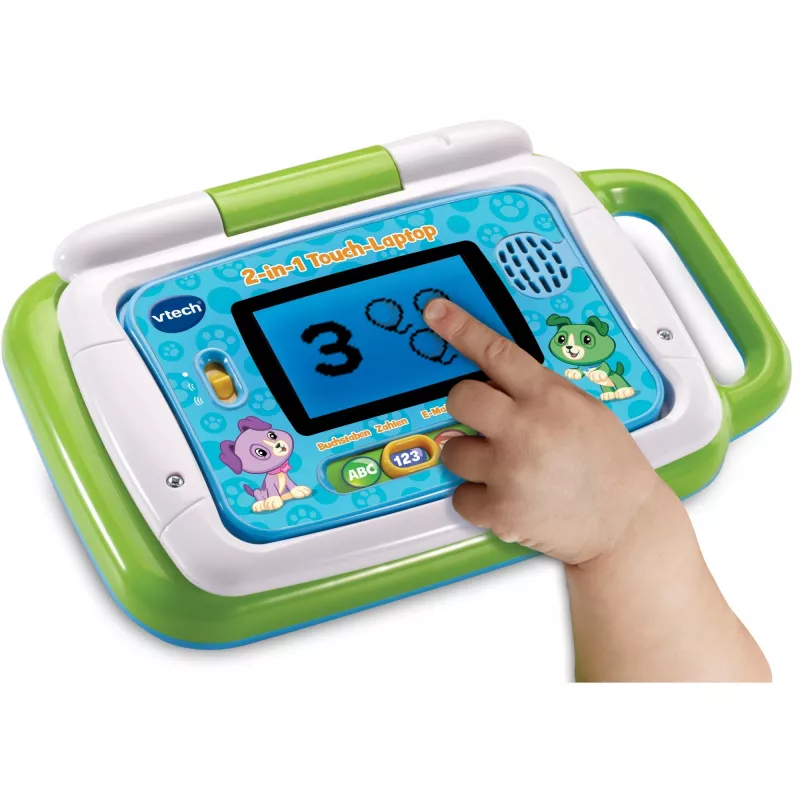 VTech 2-in-1 touch leercomputer in laptopvorm, groen/blauw