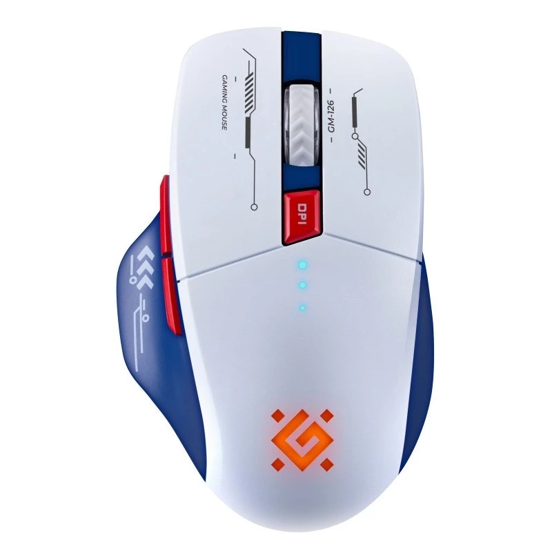 Muis DEFENDER GM-126 TISA RF+BT OPTIC 1600dpi 6P WIT