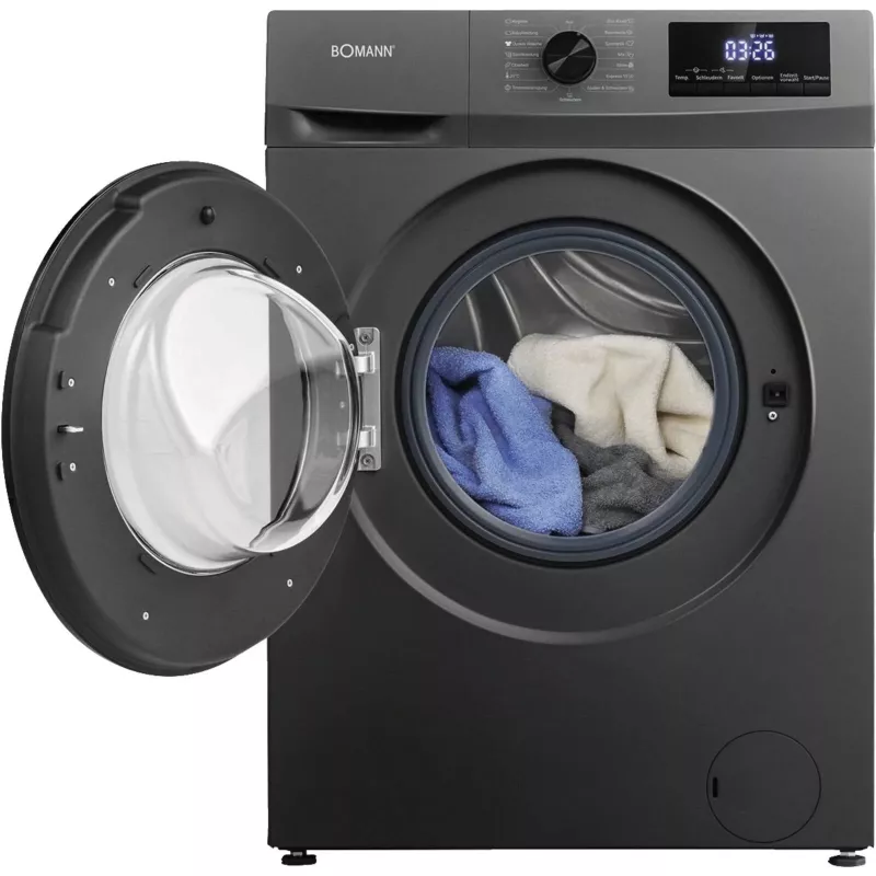 Voorlader wasmachine BOMANN WA 7175 — 7 kg, 1400 t/min, titanium