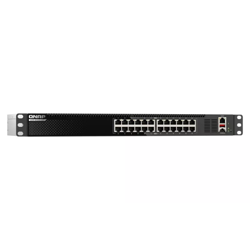 QNAP QSW-M3224-24T netwerkswitch managed L3 10G Ethernet (100/1000/10000) 1U zwart, zilver