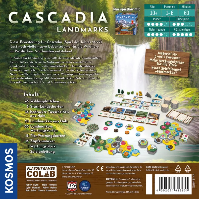 Kosmos Cascadia Landmarks 60 min bordspel familie