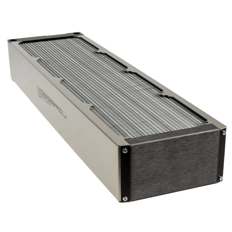 Radiator Aqua-Computer airplex radical 4/480 — aluminium/koper/rvs, 520×140×73 mm