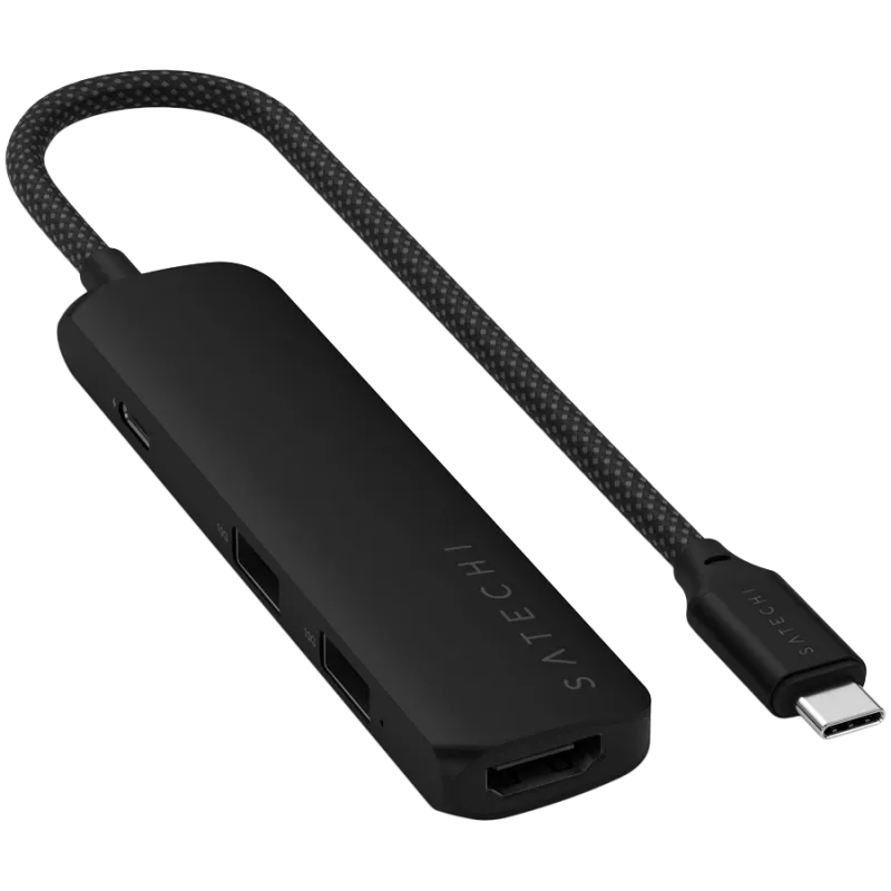Satechi ST-P4SK interface hub USB Type-C 10000 Mbit/s zwart