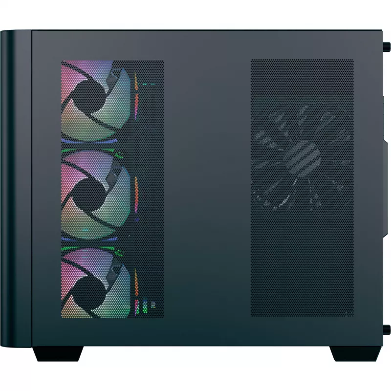Tower-pc-behuizing AEROCOOL P500C EVO-G-BK-v1 met 2 glazen zijpanelen, zwart