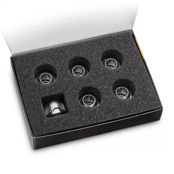EK Water Blocks EK-Quantum Torque HDC 12 fitting 6-pack, G1/4, zilver