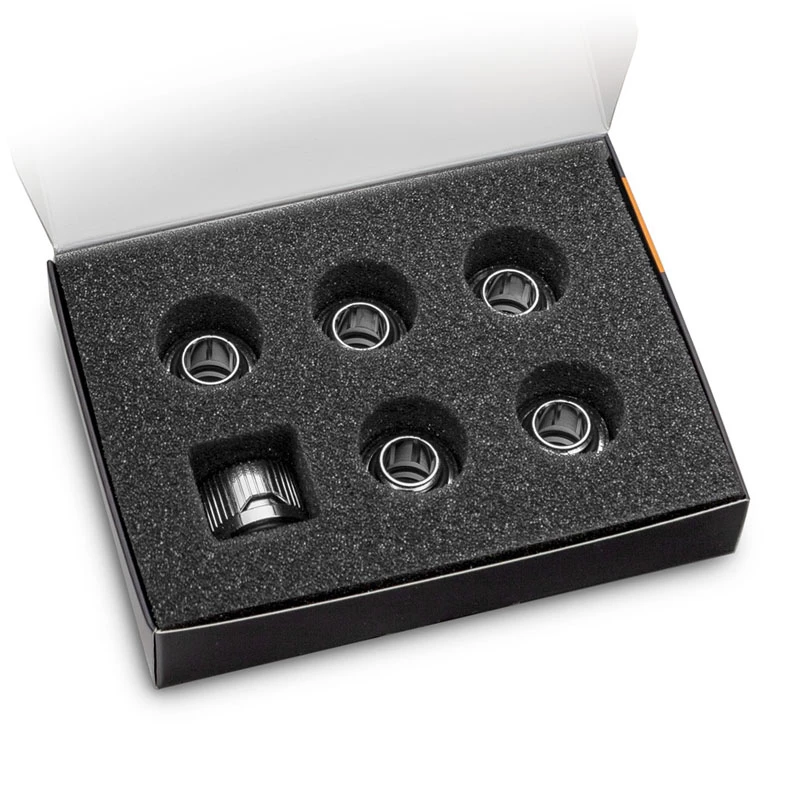 EK Water Blocks EK-Quantum Torque HDC 12 fitting 6-pack, G1/4, zilver