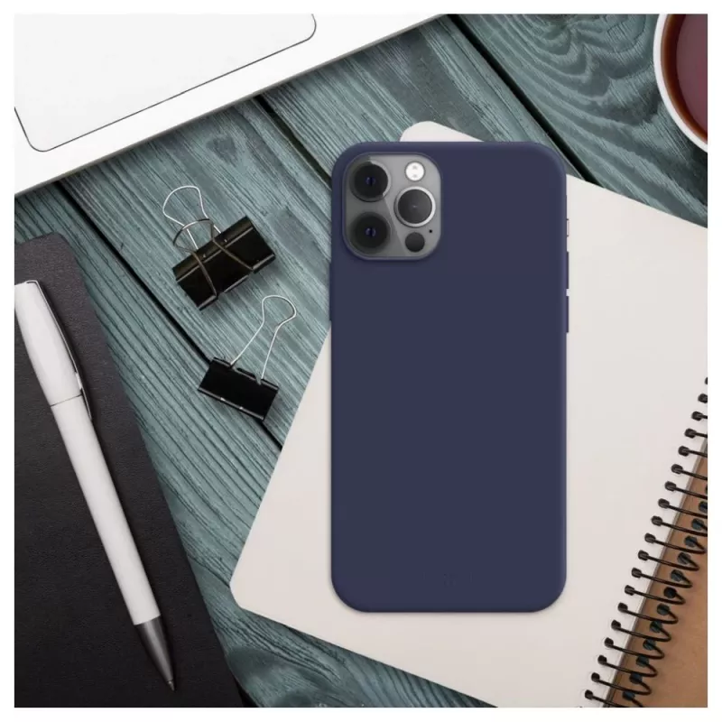 Telefoon-achtercover FIXED voor Samsung Galaxy S25 – rubber, blauw