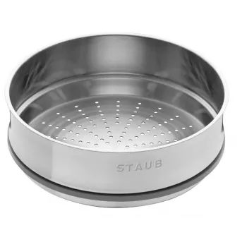 STAUB La Cocotte gietijzeren ronde pan met inzetstuk 40508-819-0 - 3,8 ltr. grafiet
