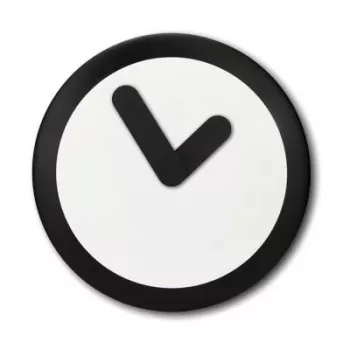 NeXtime klok 2615zw Focus, Ø25 cm, wand, wit/zwart