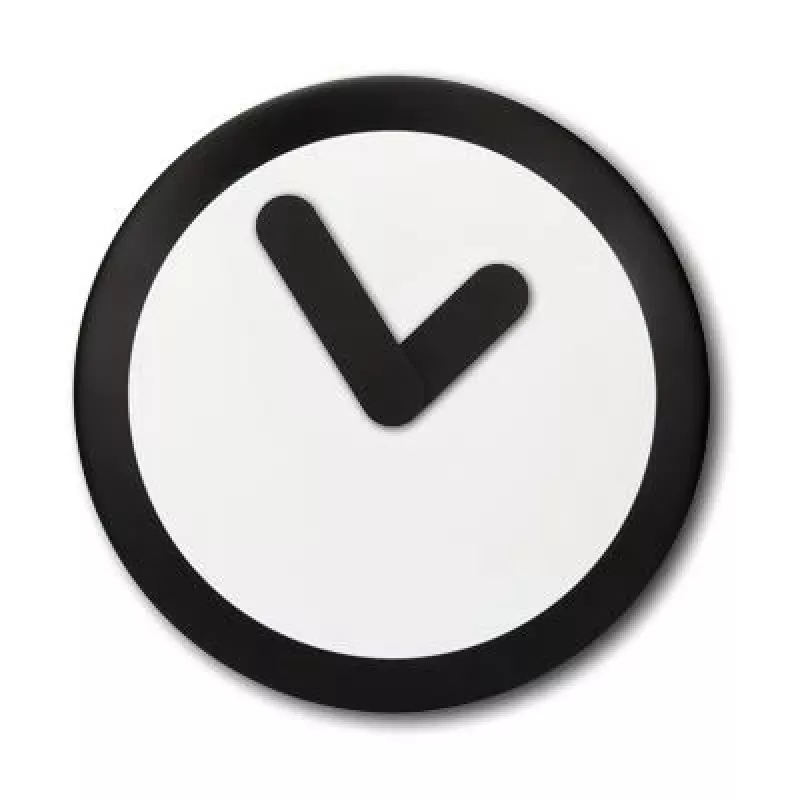 NeXtime klok 2615zw Focus, Ø25 cm, wand, wit/zwart