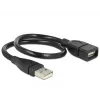USB-kabel DeLOCK 35cm USB 2.0 83498 zwart