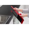 Vloerveger VILEDA 143703 met steel, technopolymeer, zachte/harde haren, binnen, 130 cm, rood