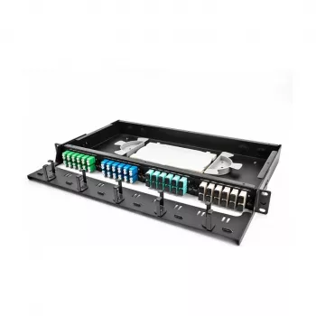 DeLOCK Fiber Optic Splice Cassette 24 fibers wit grijs wit kunststof 179x100x9mm