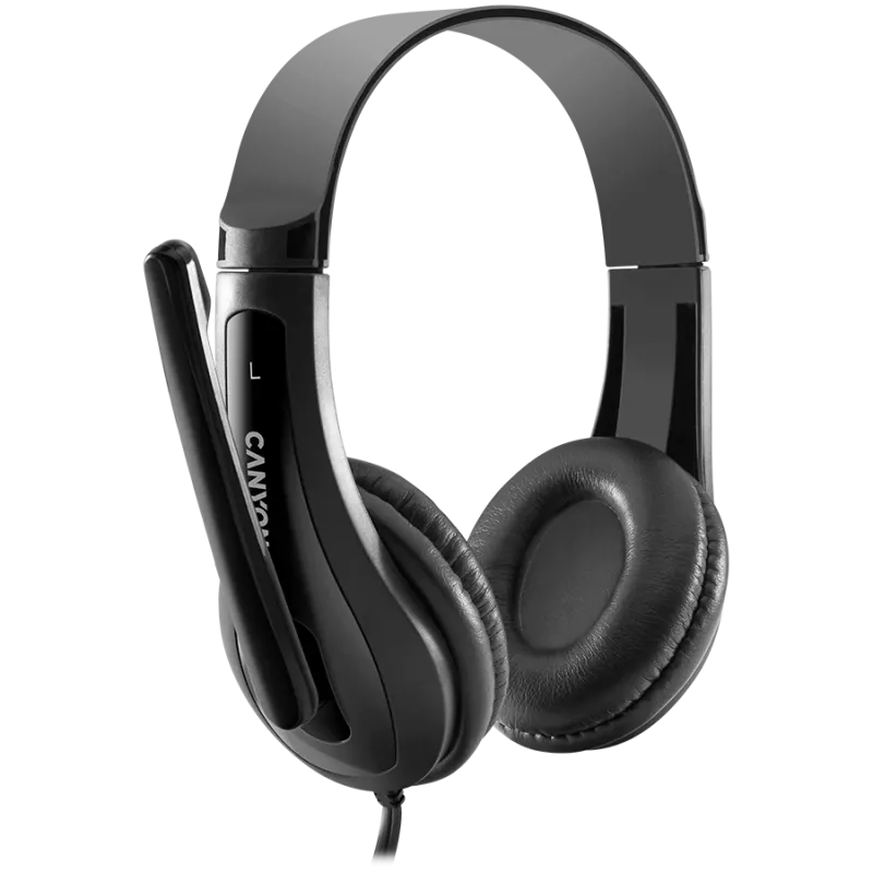 CANYON PC-headset HSC-1 PC Mic Flat 2m zwart