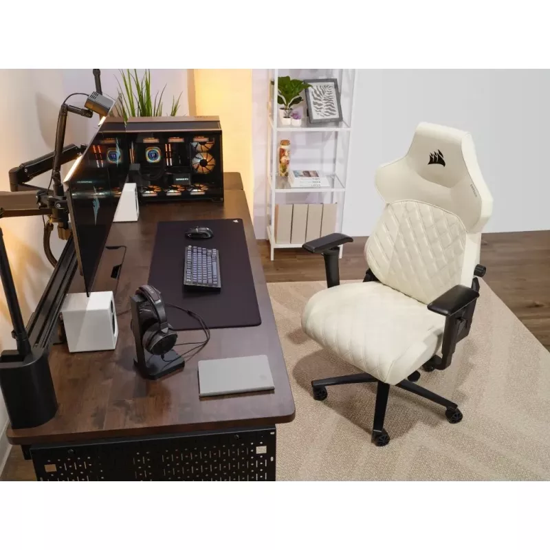 Corsair TC500 LUXE pc gaming-stoel upholstered seat beige