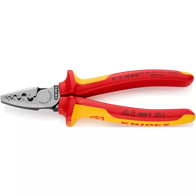 Kabel-crimp-combinatietang Knipex 97 78 180