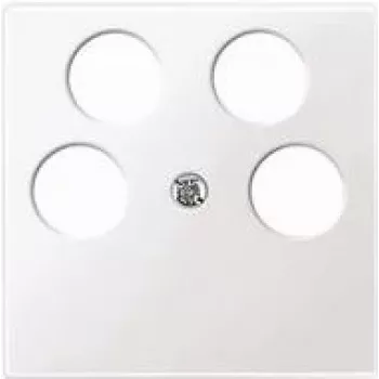 Wandplaat / schakelaarafdekking Merten 296519, wit, thermoplastisch, 1 stuk