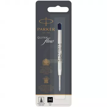 Parker Quinkflow vulling M zwart balpen (blister)