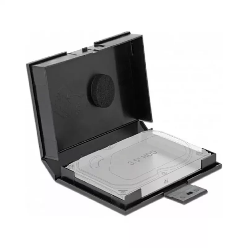 Beschermdoosdeksel DeLOCK 18372 voor 3,5-inch harde schijf zwart